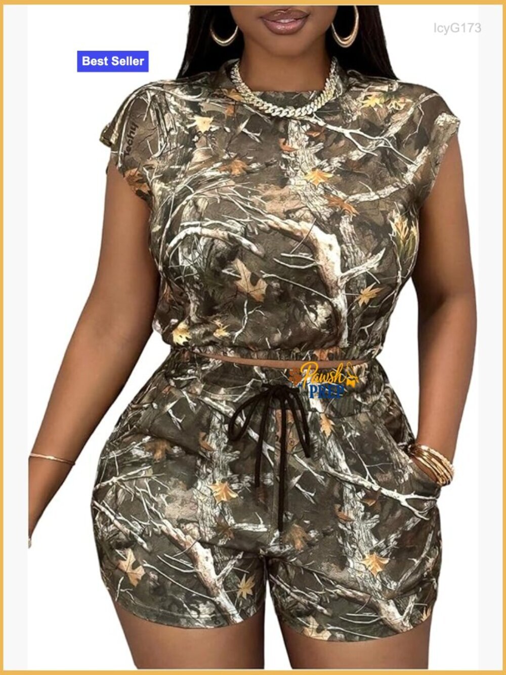 Plus Size Cap Sleeve Tee & Drawstring Shorts Set